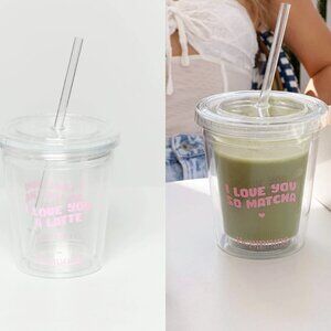BEGINNING BOUTIQUE - NWT Love You Lots Reusable Tumbler